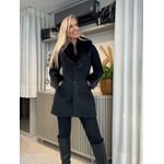 Casaco De Neoprene Com Fleece Preto