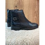 Bota De Couro CS Shoes Com Salto E Fivela Preto