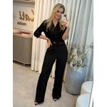 Blusa Linho Essencial Com Amarração Preto 2108