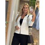 Blazer Lez a Lez Em Alfaiataria Off White 0408