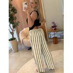 Calça Lez a Lez Pantalona Estampada De Cintura Alta Preto 1710 