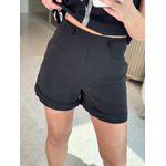Shorts Alfaiataria Cintura Alta com Martingale Preto