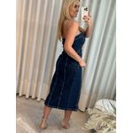 Vestido Jeans Midi Tomara que Caia com Cinto