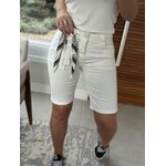 Bermuda Maria.Valentina Ciclista Com Lenço Off White 