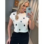 T-shirt em Malha com Máxi Paetês