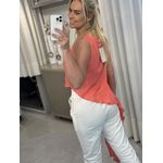 Blusa Assimétrica em Shantung com Ponta Salmão
