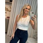 Regata Maria Valentina Com Pregas Off White 