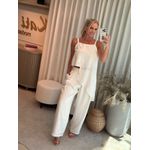 Calça Reta Maria.Valentina De Cós Alto Off White 