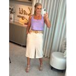 Saia Maria.Valentina Midi Reta Com Cinto Cru