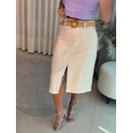 Saia Maria.Valentina Midi Reta Com Cinto Cru