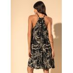 Vestido Curto Estampado Preto 1507 