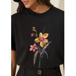 T-shirt Lez a Lez Com Estampa Em Malha Liocel Preto 1010 