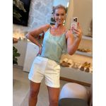 Regata Lez a Lez Fluida Com Babados Verde 1811 