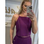 Blusa Morena Rosa Decote Reto Alça Fina Roxo 2006