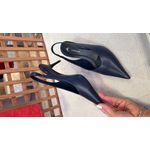 Scarpin Carrano Slingback Salto Fino Couro Azul Marinho 1111