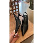 Scarpin Carrano Slingback Salto Fino Couro Preto 1111 
