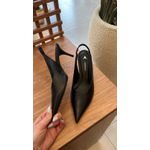 Scarpin Carrano Slingback Salto Fino Couro Preto 1111 