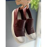 Tênis Kicks Slip On Couro Bordo 1402