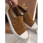Tênis Kicks Slip On Couro Marrom 1402 
