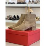 Bota Carrano Classic Bico Fino Salto Bloco Suede Camel 2002