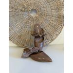 Mule Flat Knot Couro Verniz Mocha 