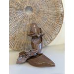 Mule Flat Knot Couro Verniz Mocha 