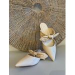 Mule Flat Knot Couro Verniz Off White 