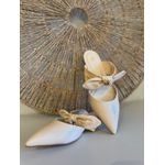 Mule Flat Knot Couro Verniz Off White 