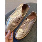 Tênis CS Shoes Em Couro Dourado 0312