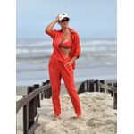 Camisa Lisa Em Linho 100% Italiano Coral