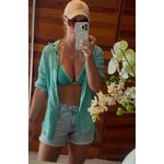 Camisa Em Linho 100% Italiano Laura Menta 