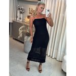 Vestido Midi Crochet Style Preto