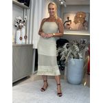 Vestido Midi Crochet Style Bege