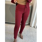 Calça Vanews Skinny Em Ponto Roma Vermelho