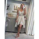 Vestido Mullet De Alcinha Em Linho 100% Italiano Cru 