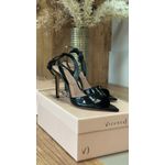 Sandalia De Salto Em Couro Vicenza Preto