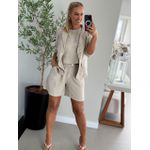 Bermuda Em Linho 100% Italiano Cru