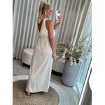 Vestido Longo Em Tecido Sustentável Transpassado