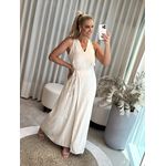 Vestido Longo Em Tecido Sustentável Transpassado