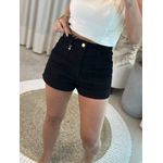Shorts Sarja Hot Pant Com Elasticidade Preto