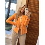 Blazer Alfaiataria Com Detalhe Lapela Laranja 