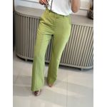 Calça Flare Boot Cut Com Cinto Verde 
