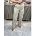 Calça Cargo Morena Rosa Com Cós Alto 