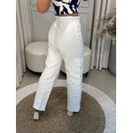 Calça Wide Leg Morena Rosa Com Cós Alto e Bolso Sobreposto 