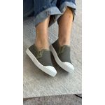 Tênis Carrano Slip On Kicks Tela Verde Sage 2808