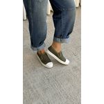 Tênis Carrano Slip On Kicks Tela Verde Sage 2808