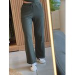 Calça Youbasic Reta Com Amarração Na Cintura Verde Militar 1709