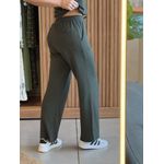 Calça Youbasic Reta Com Amarração Na Cintura Verde Militar 1709
