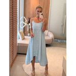Vestido MS 100% Linho Italiano Mullet Azul Claro 1911