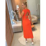 Vestido Lez a Lez Com Recorte Nas Costas Laranja 1309